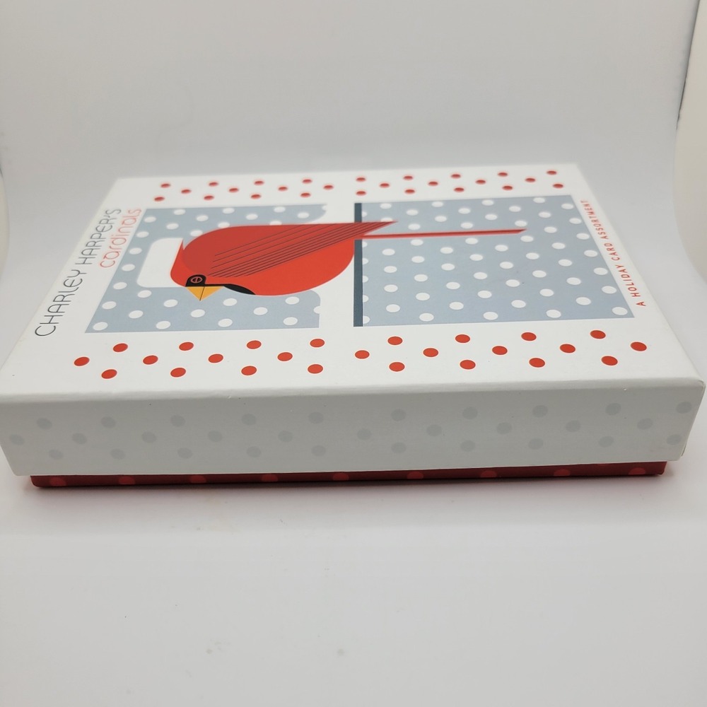 Charley Harper Cardinals Holiday Card Storage Box 7.25x5.25 Box Only - Picture 6 of 7